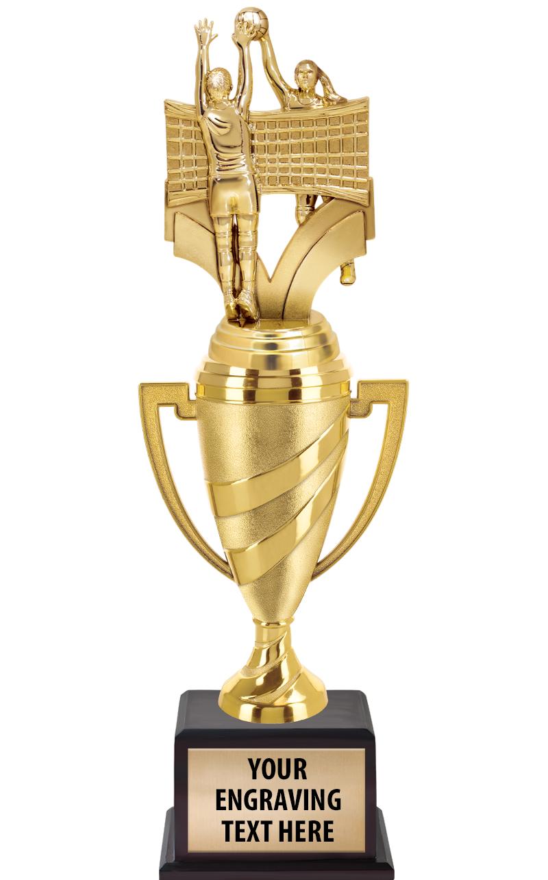 13"SWIRL CUP WOOD BS W FIG TRP