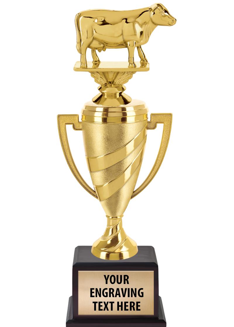 13"SWIRL CUP WOOD BS W FIG TRP