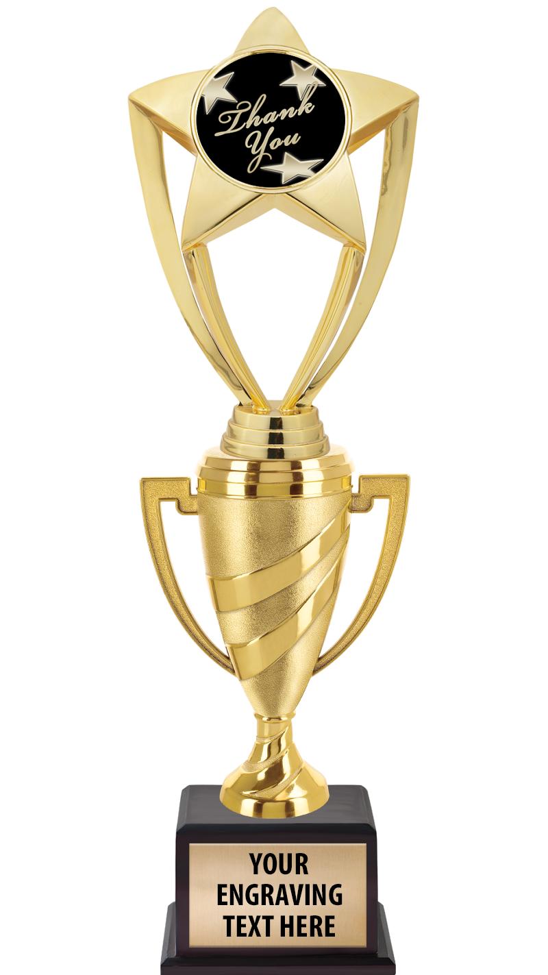 13"SWIRL CUP WOOD BS W FIG TRP