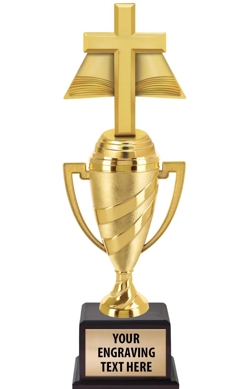 13"SWIRL CUP WOOD BS W FIG TRP