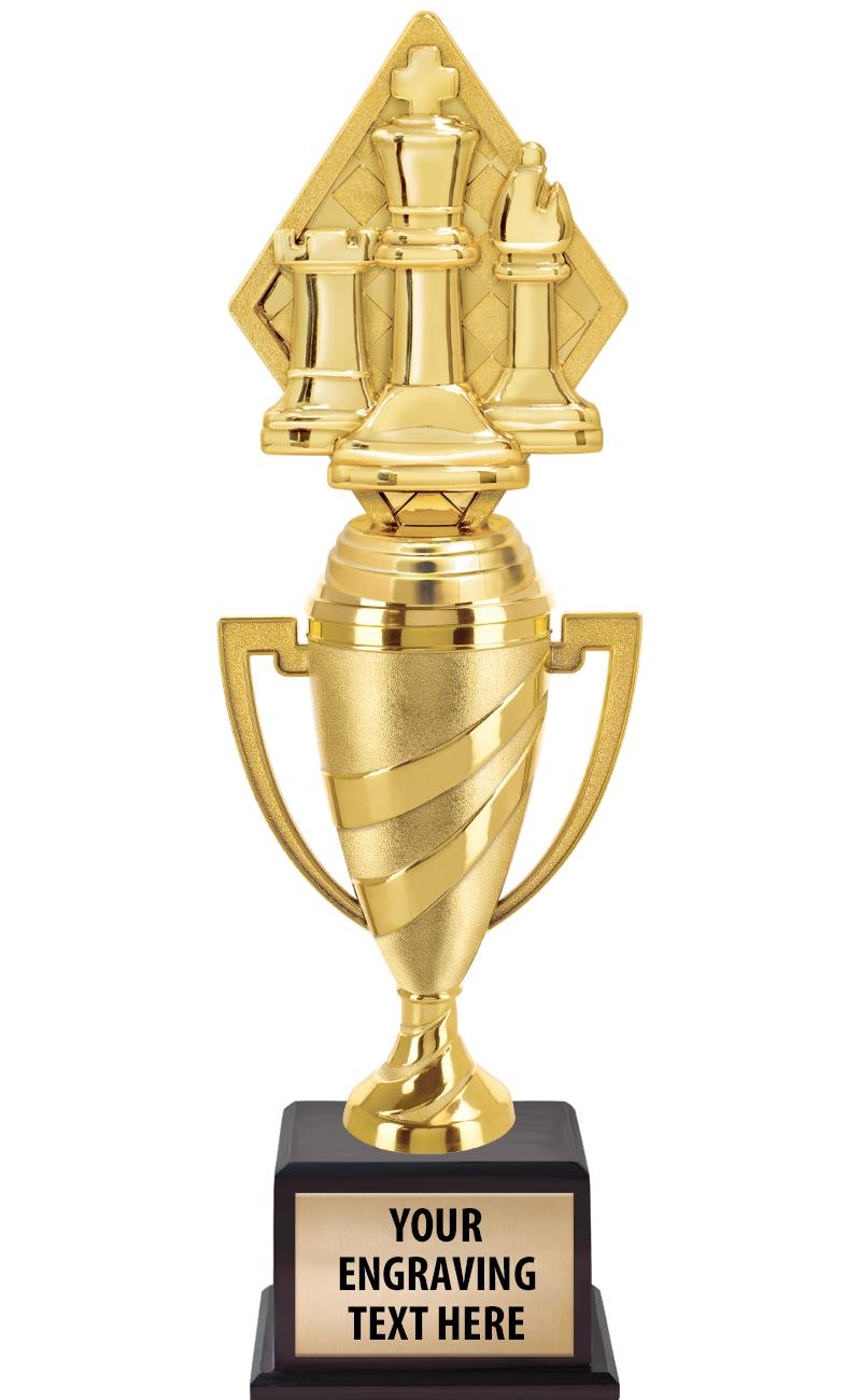 13"SWIRL CUP WOOD BS W FIG TRP