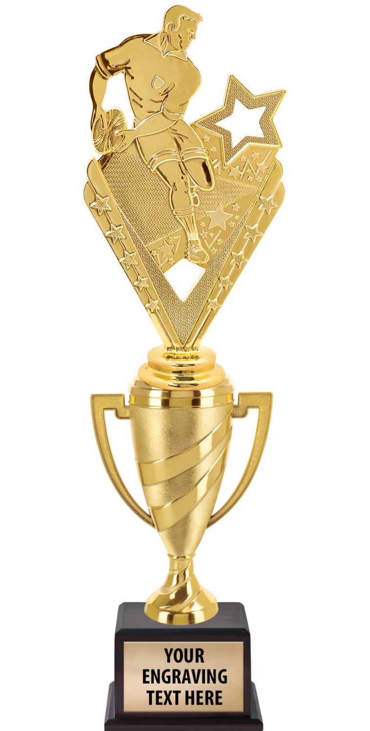 13"SWIRL CUP WOOD BS W FIG TRP