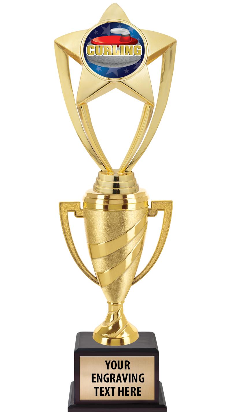 13"SWIRL CUP WOOD BS W FIG TRP