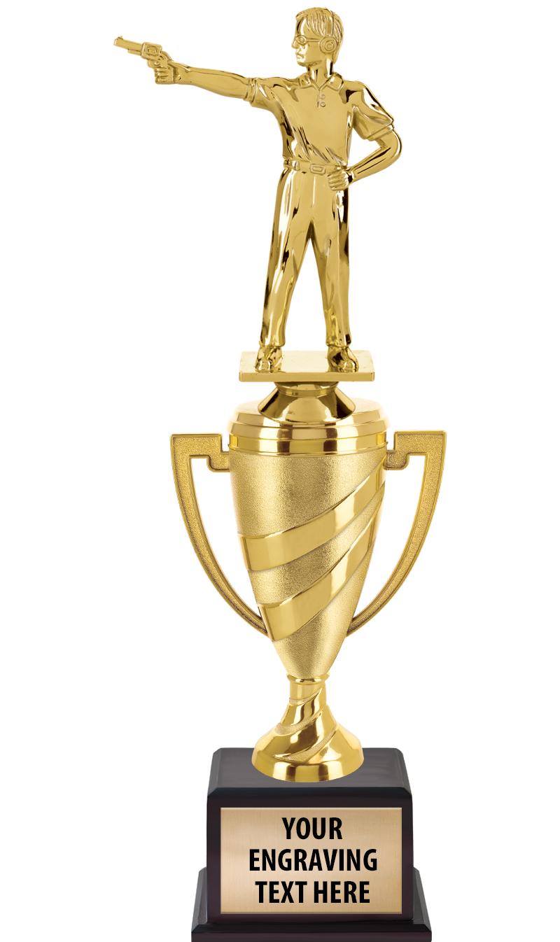 13"SWIRL CUP WOOD BS W FIG TRP