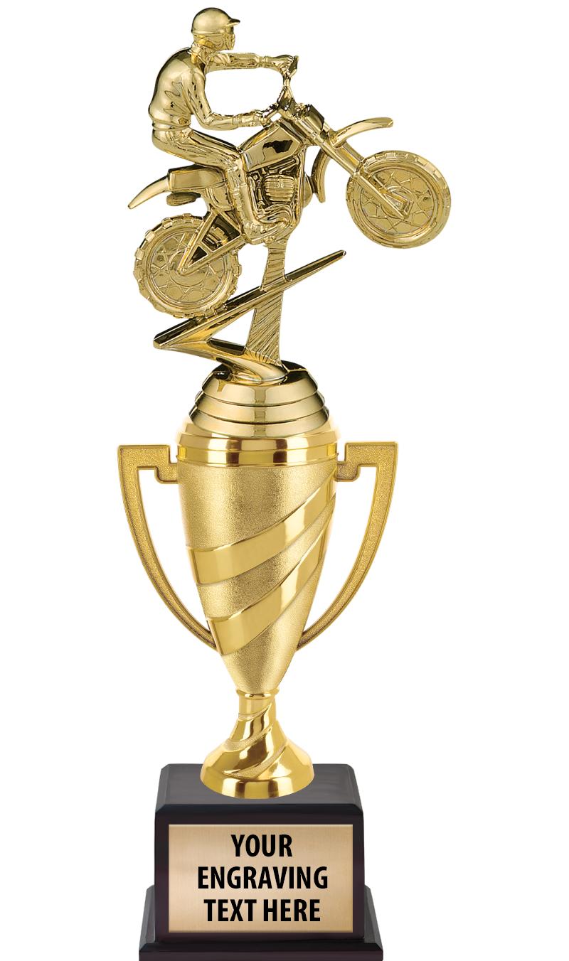 13"SWIRL CUP WOOD BS W FIG TRP