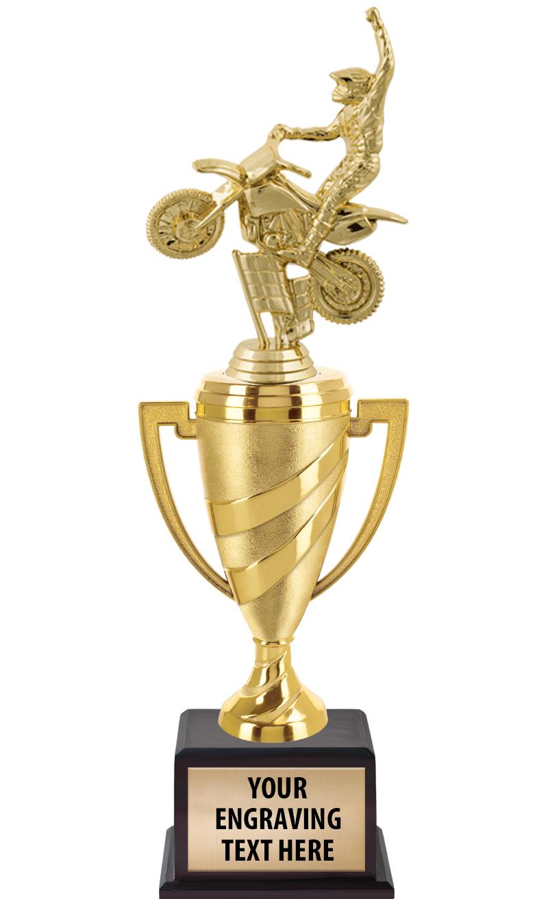 13"SWIRL CUP WOOD BS W FIG TRP