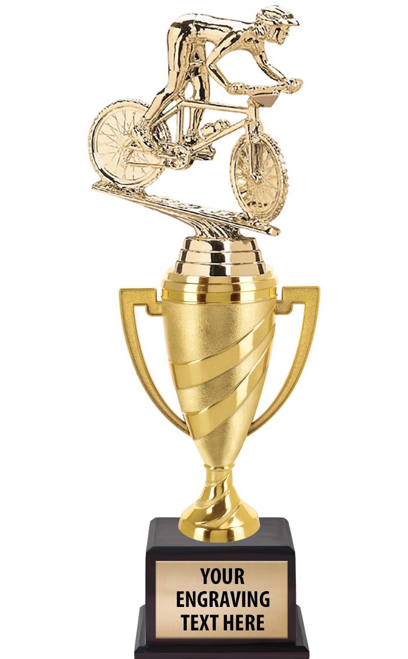 13"SWIRL CUP WOOD BS W FIG TRP