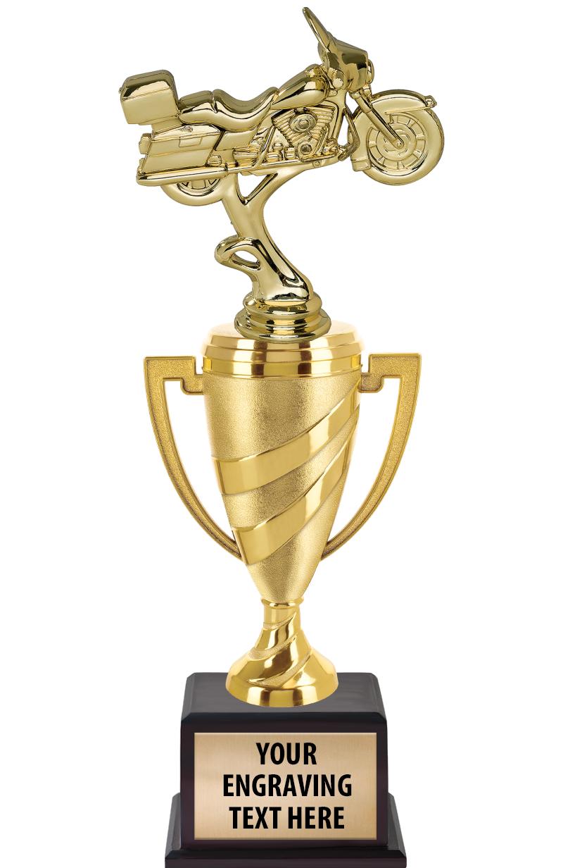 13"SWIRL CUP WOOD BS W FIG TRP