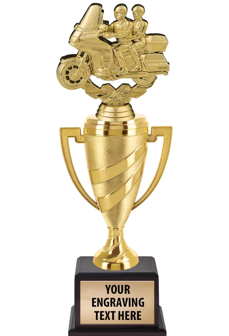 13"SWIRL CUP WOOD BS W FIG TRP