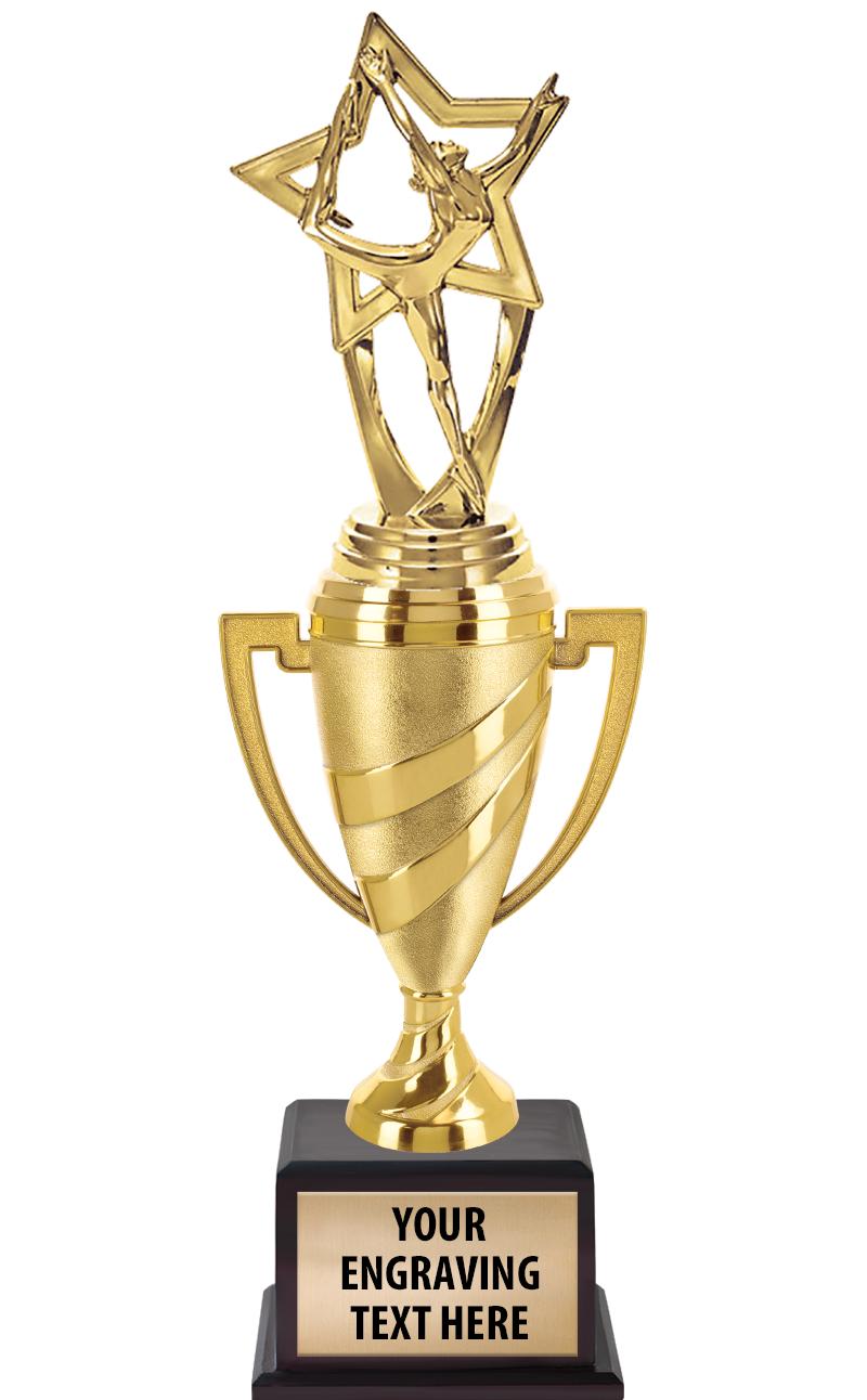 13"SWIRL CUP WOOD BS W FIG TRP