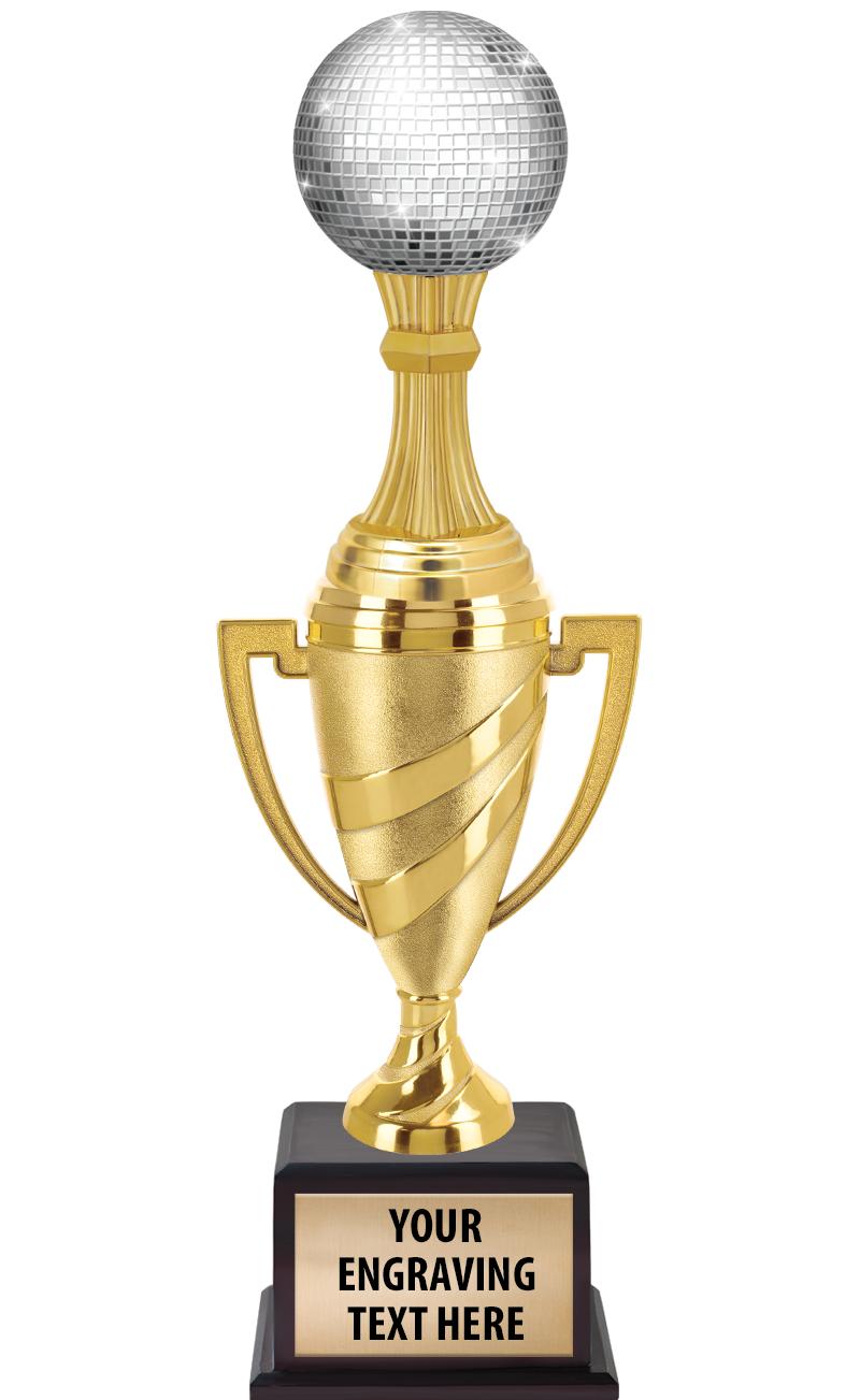 13"SWIRL CUP WOOD BS W FIG TRP