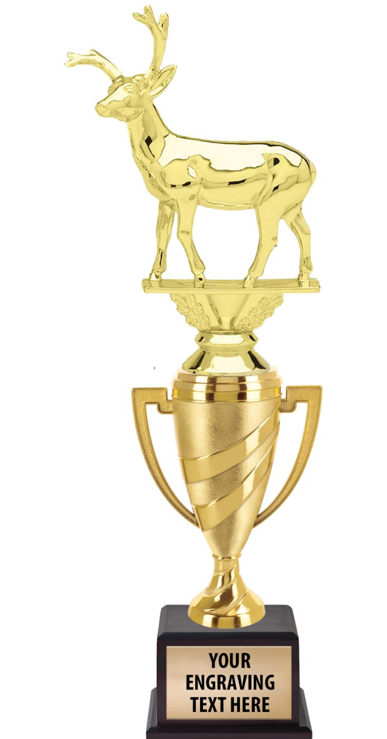 13"SWIRL CUP WOOD BS W FIG TRP