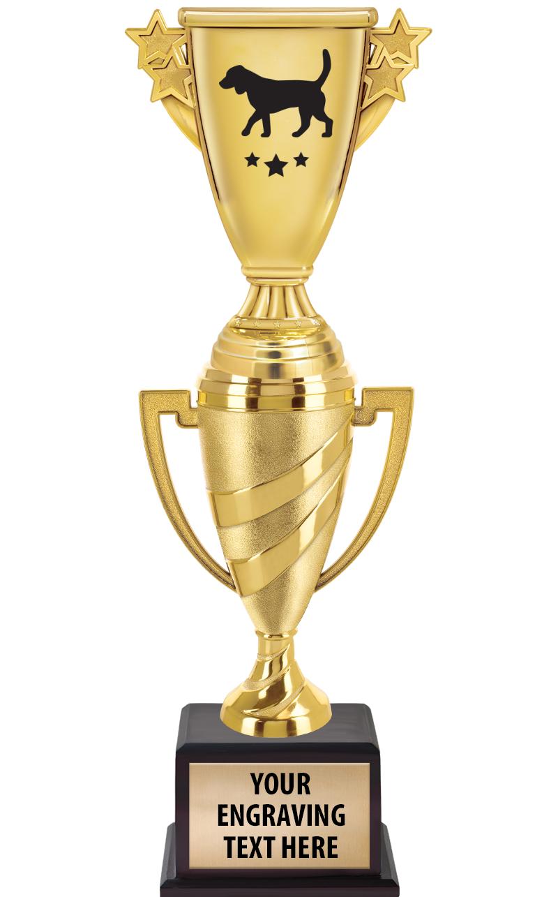 13"SWIRL CUP WOOD BS W FIG TRP