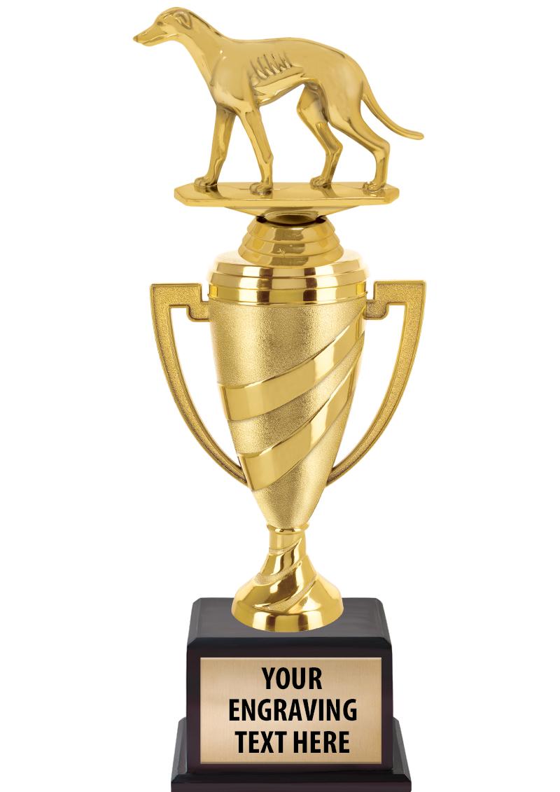 13"SWIRL CUP WOOD BS W FIG TRP