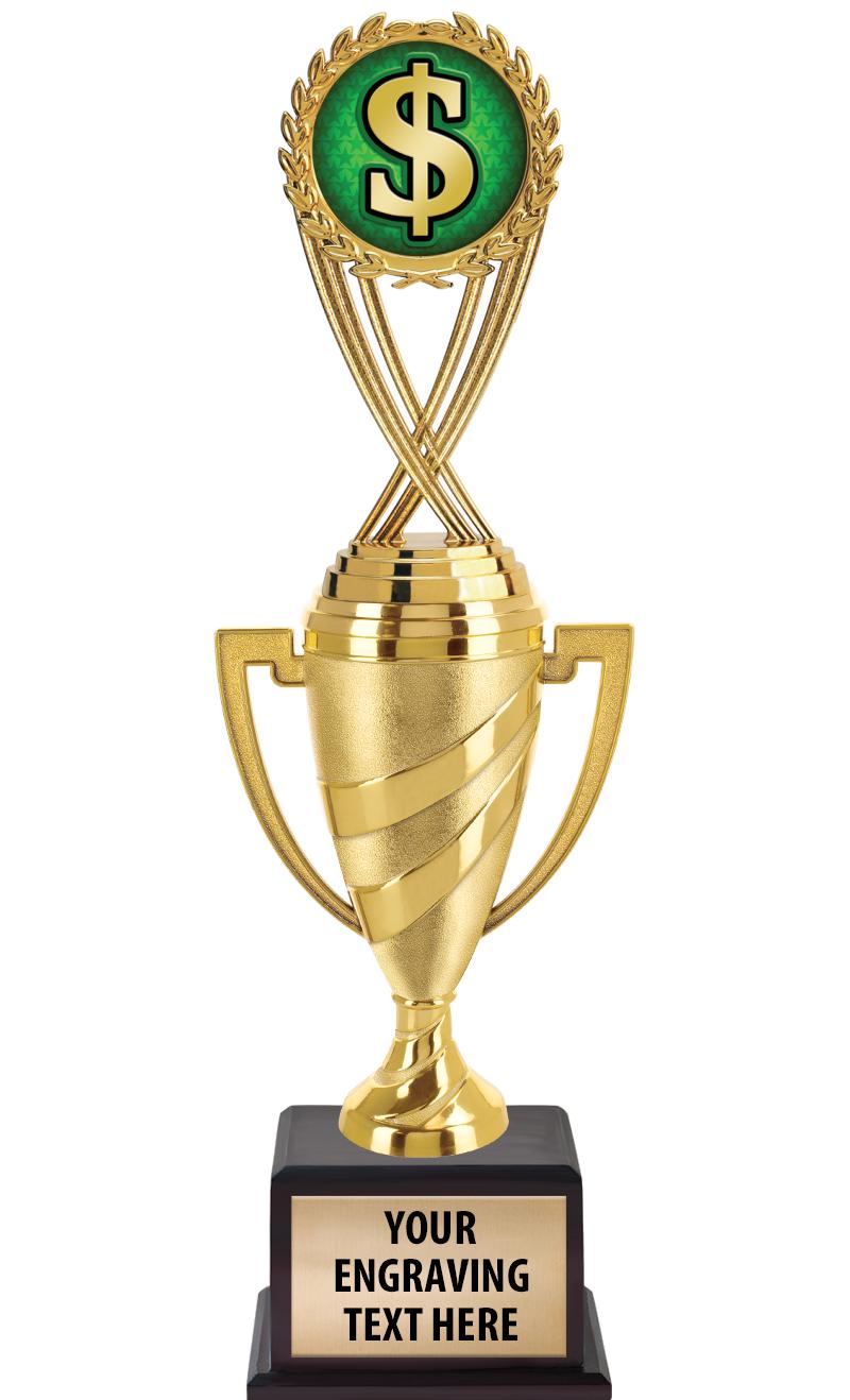 13"SWIRL CUP WOOD BS W FIG TRP