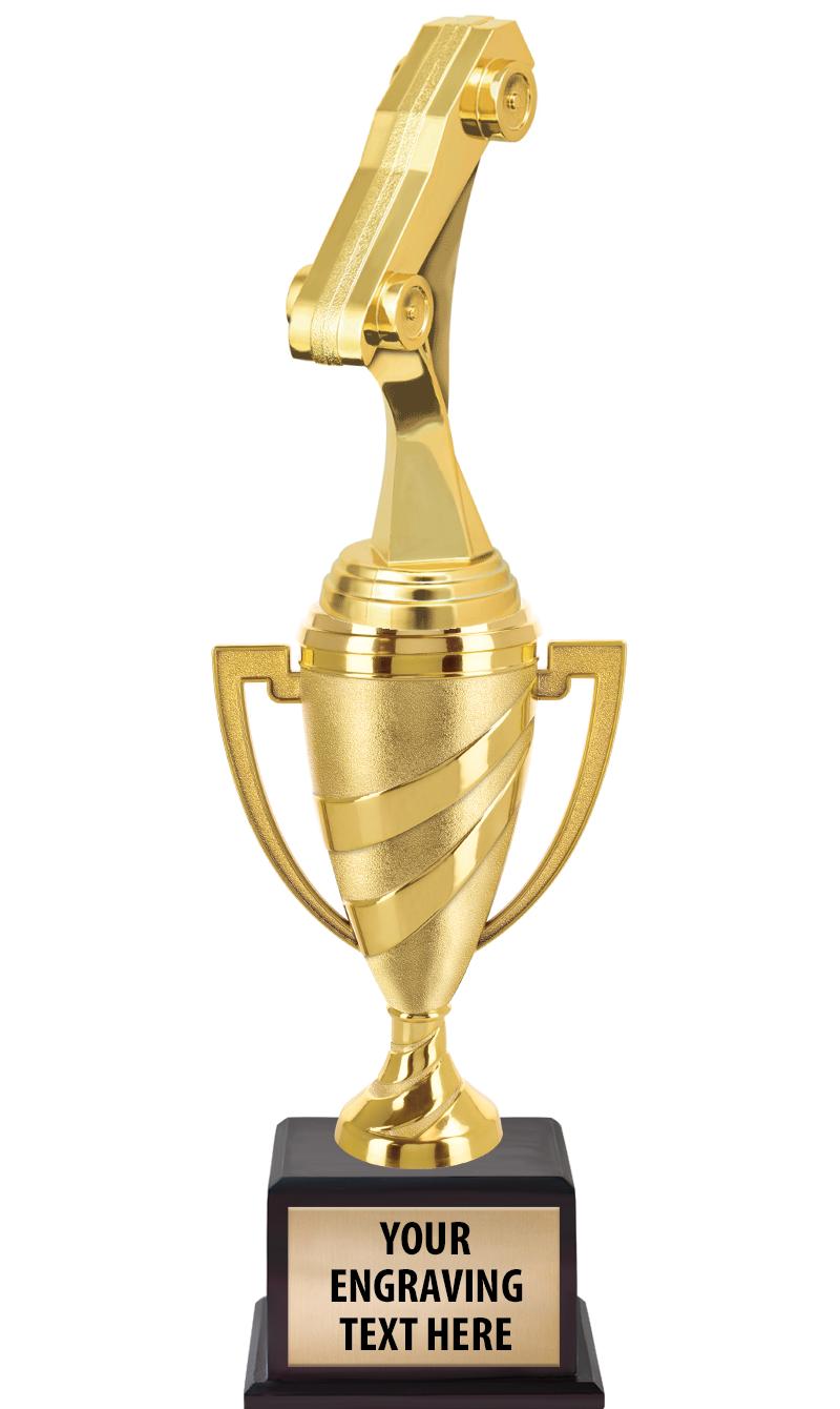 13"SWIRL CUP WOOD BS W FIG TRP