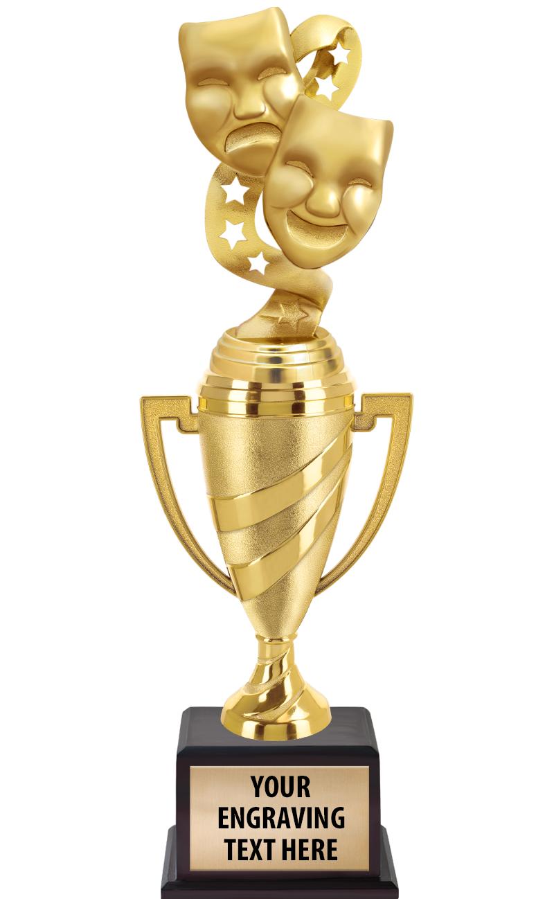 13"SWIRL CUP WOOD BS W FIG TRP