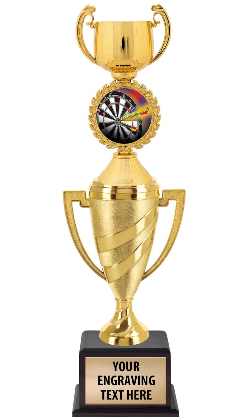 13"SWIRL CUP WOOD BS W FIG TRP