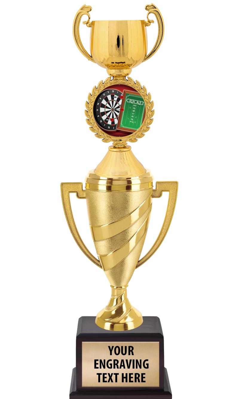 13"SWIRL CUP WOOD BS W FIG TRP