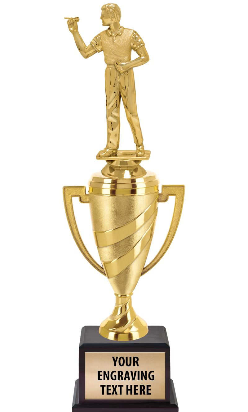 13"SWIRL CUP WOOD BS W FIG TRP