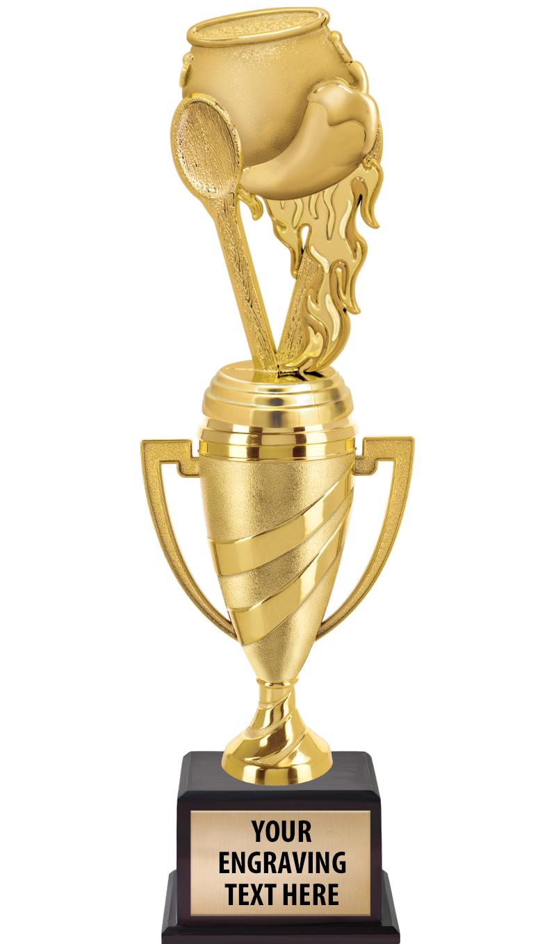 13"SWIRL CUP WOOD BS W FIG TRP