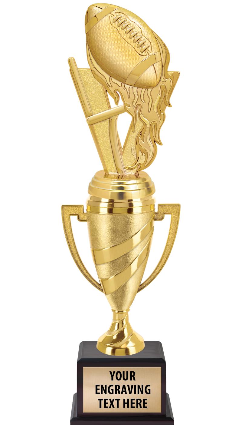 13"SWIRL CUP WOOD BS W FIG TRP