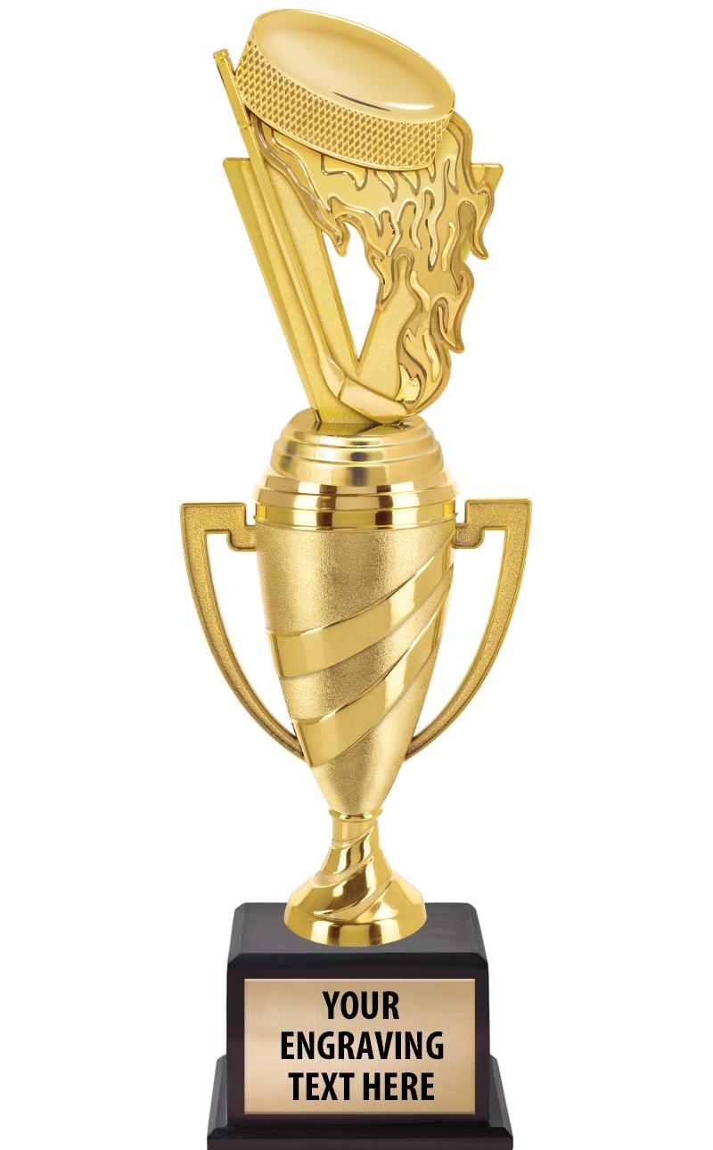 13"SWIRL CUP WOOD BS W FIG TRP