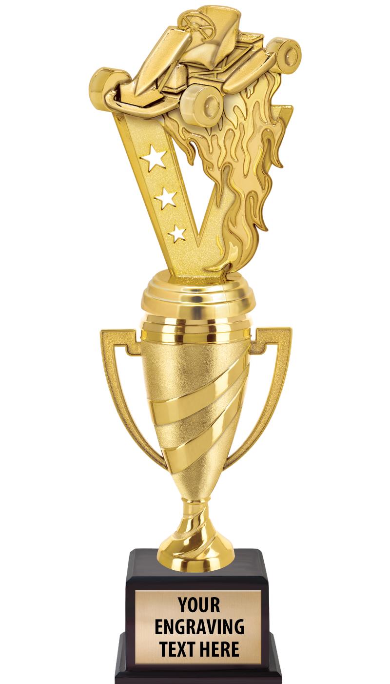 13"SWIRL CUP WOOD BS W FIG TRP