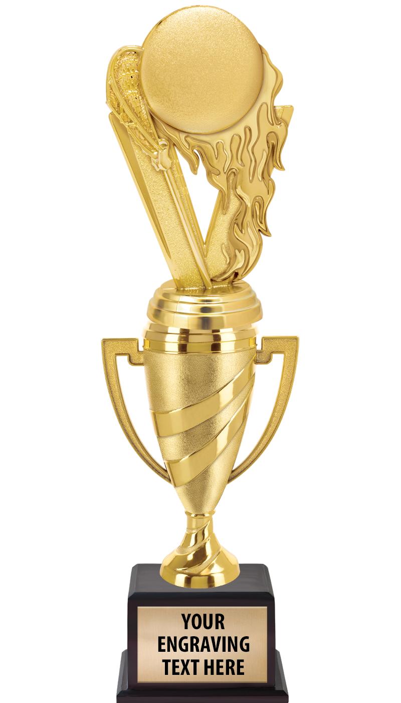 13"SWIRL CUP WOOD BS W FIG TRP