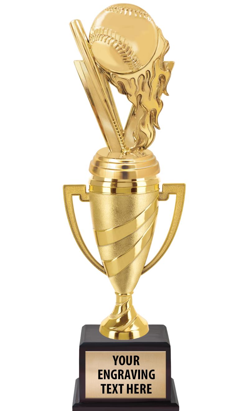 13"SWIRL CUP WOOD BS W FIG TRP