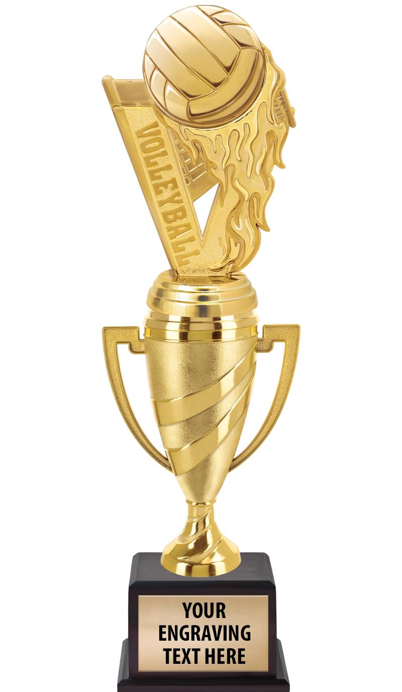 13"SWIRL CUP WOOD BS W FIG TRP