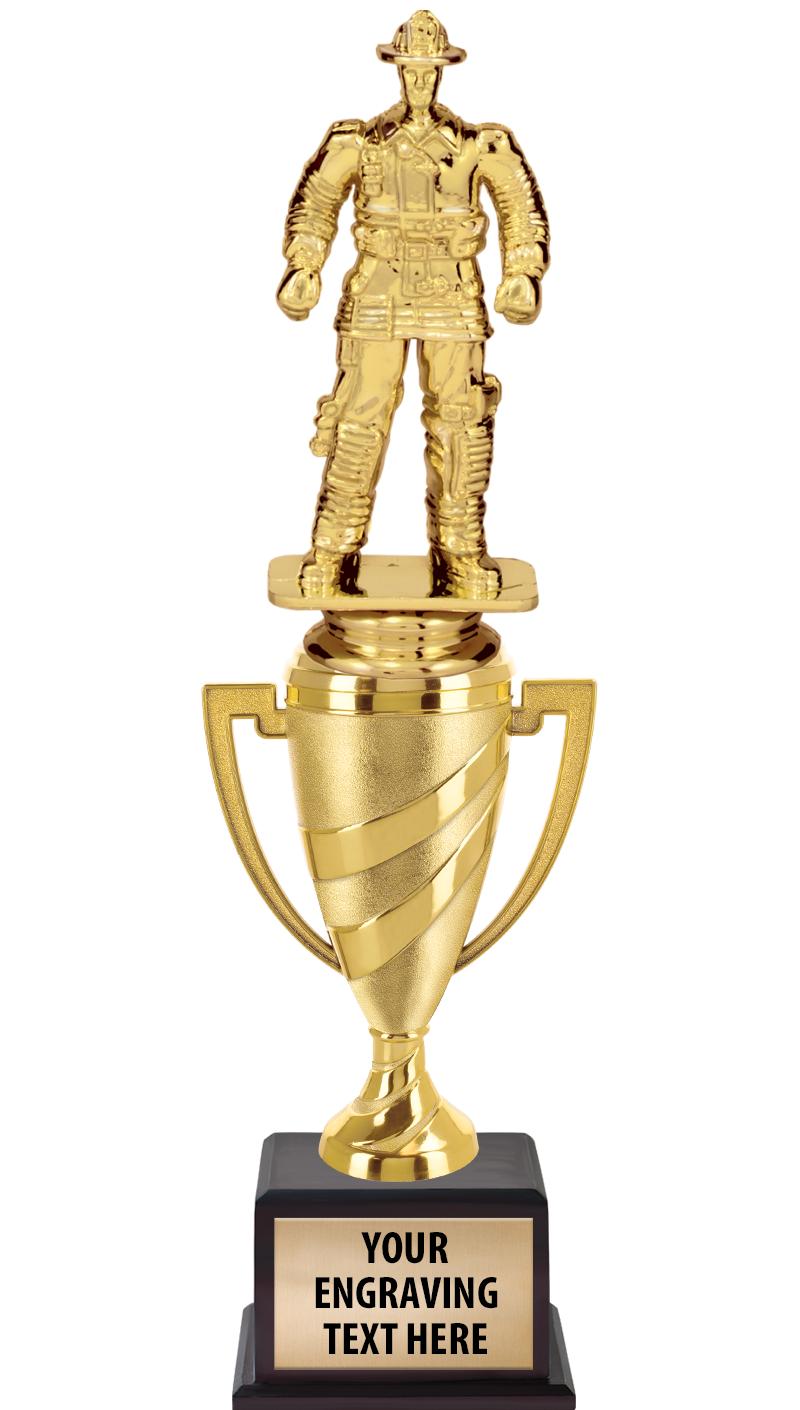 13"SWIRL CUP WOOD BS W FIG TRP