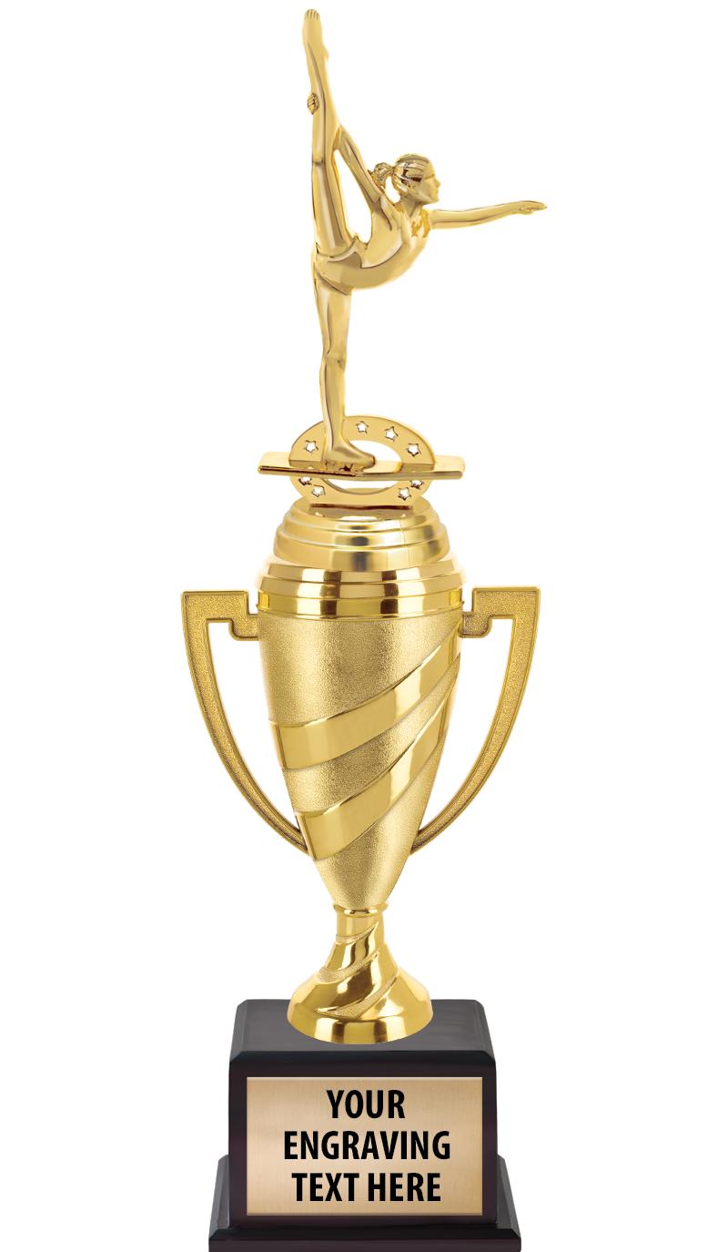 13"SWIRL CUP WOOD BS W FIG TRP