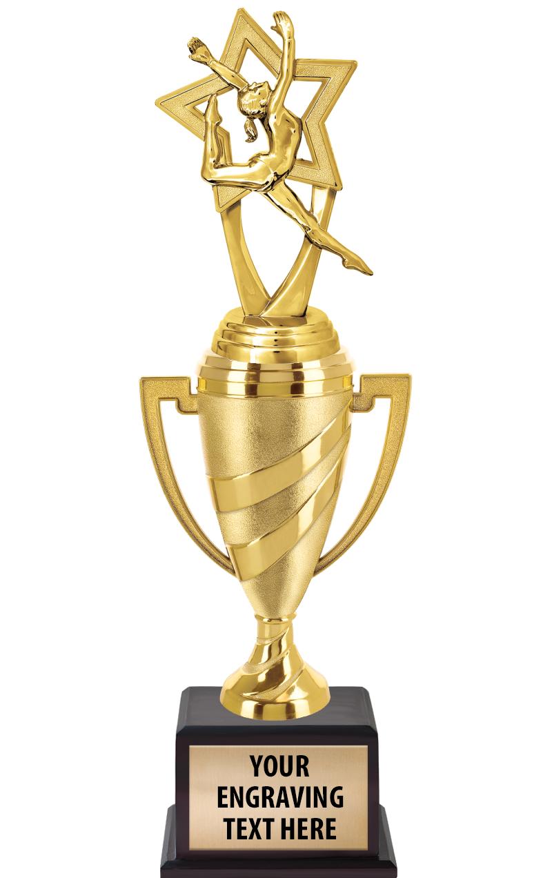 13"SWIRL CUP WOOD BS W FIG TRP