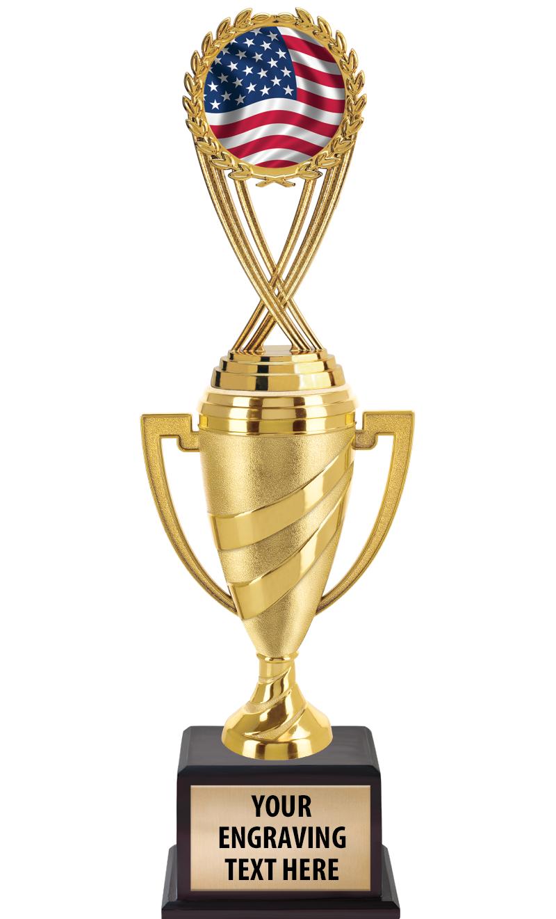 13"SWIRL CUP WOOD BS W FIG TRP