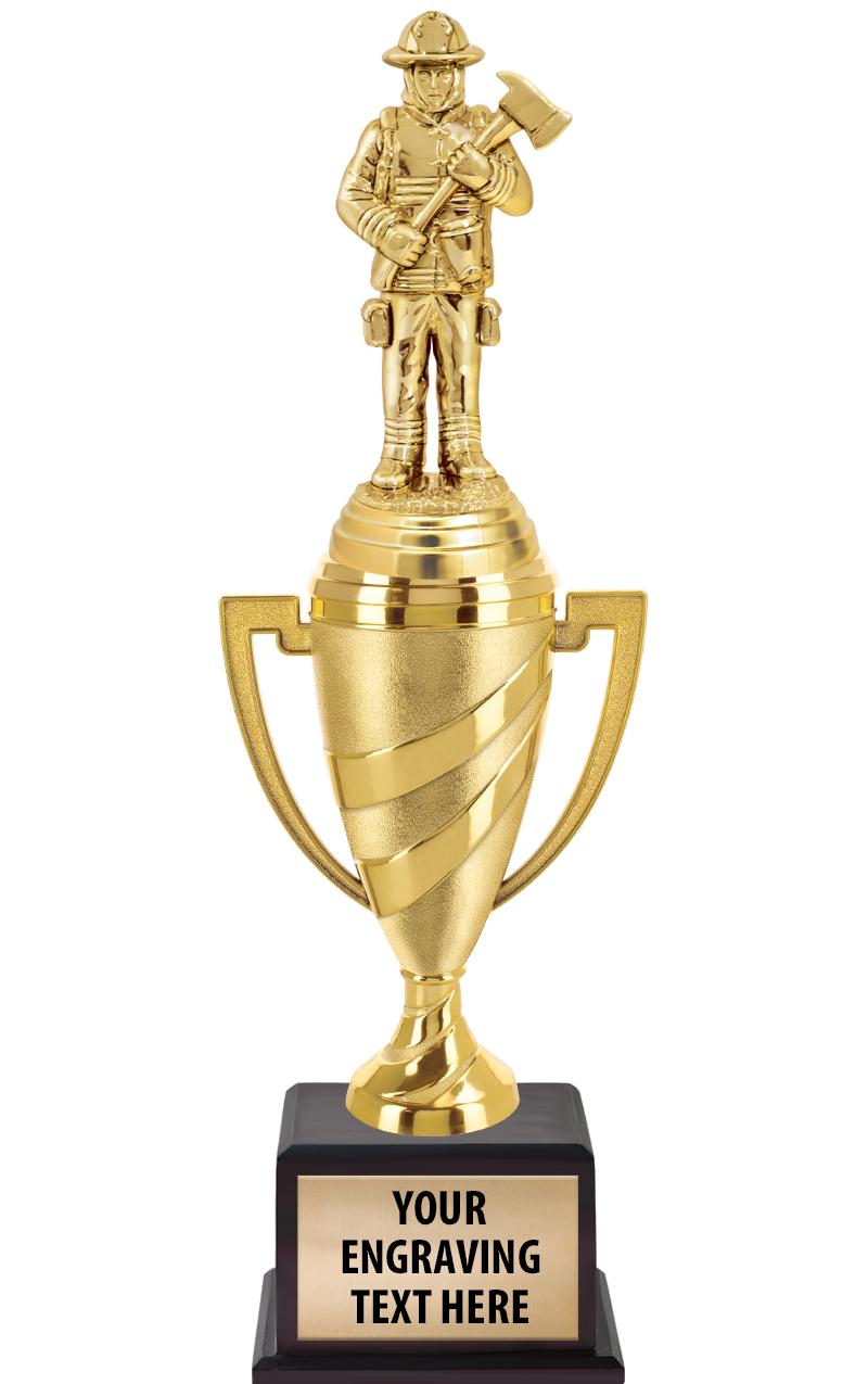 13"SWIRL CUP WOOD BS W FIG TRP