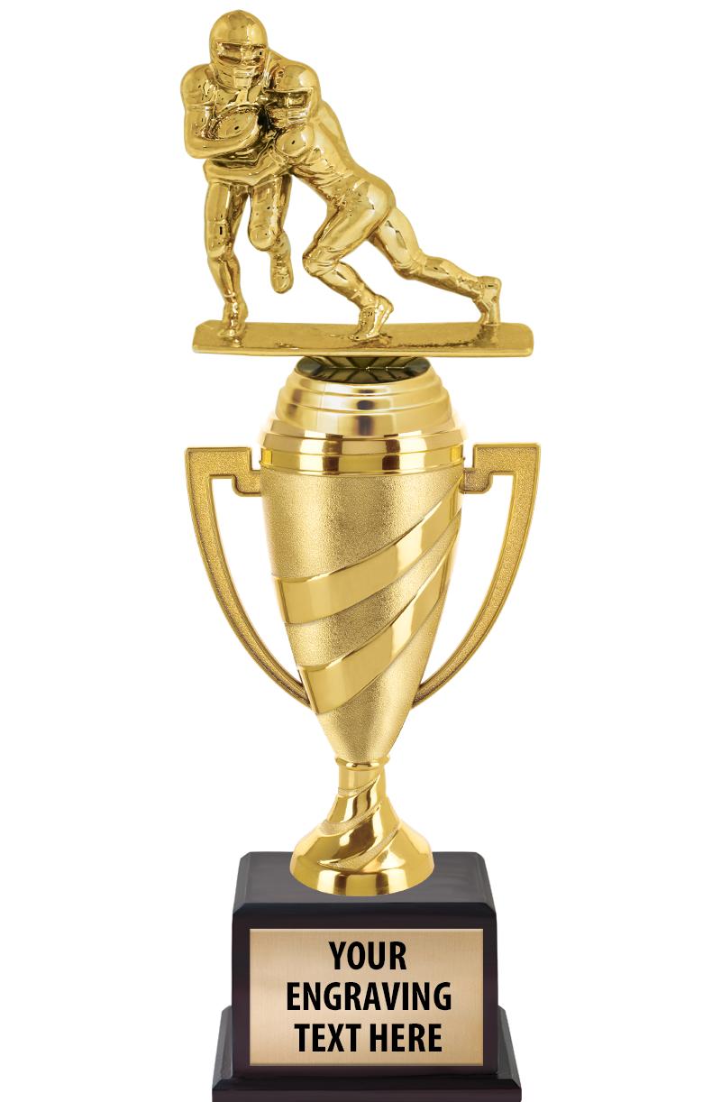 13"SWIRL CUP WOOD BS W FIG TRP