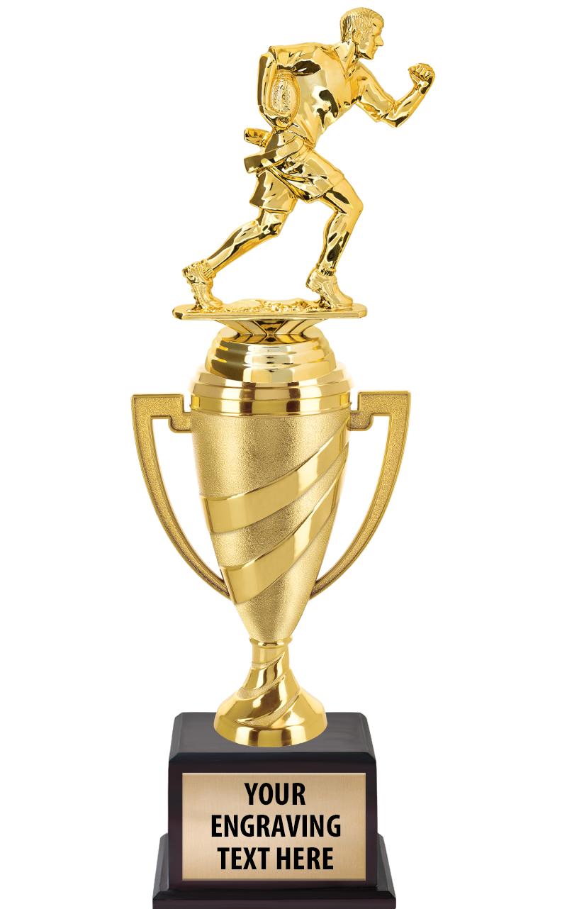 13"SWIRL CUP WOOD BS W FIG TRP