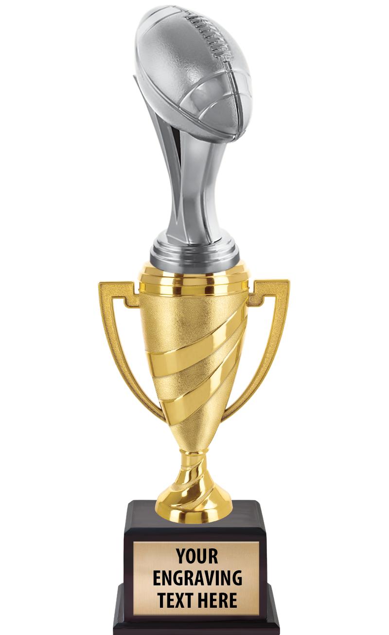 13"SWIRL CUP WOOD BS W FIG TRP