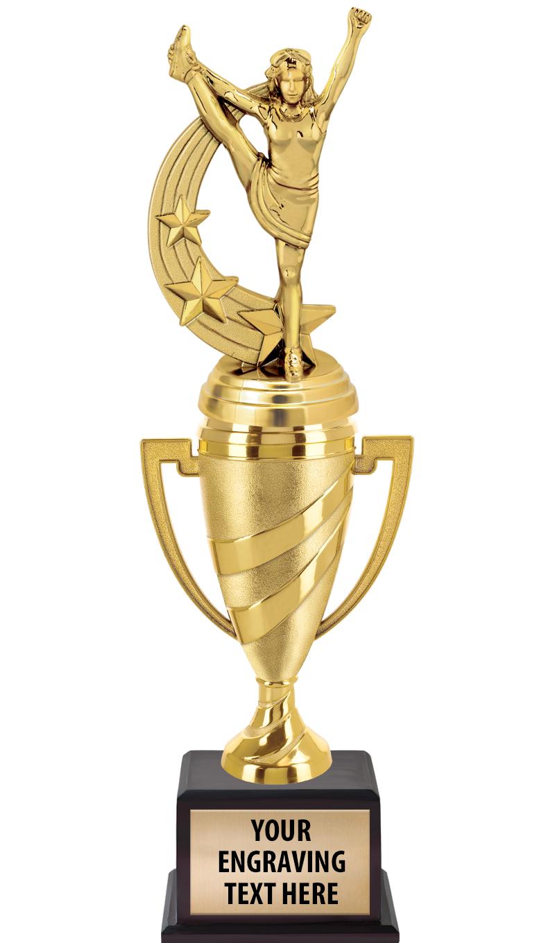 13"SWIRL CUP WOOD BS W FIG TRP