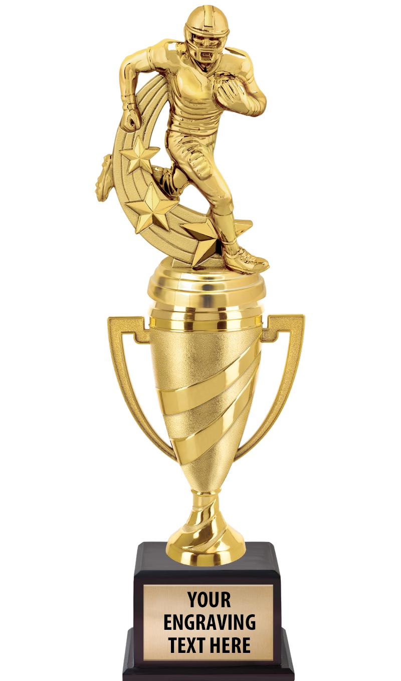 13"SWIRL CUP WOOD BS W FIG TRP