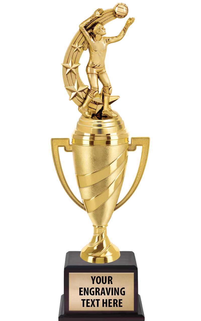 13"SWIRL CUP WOOD BS W FIG TRP