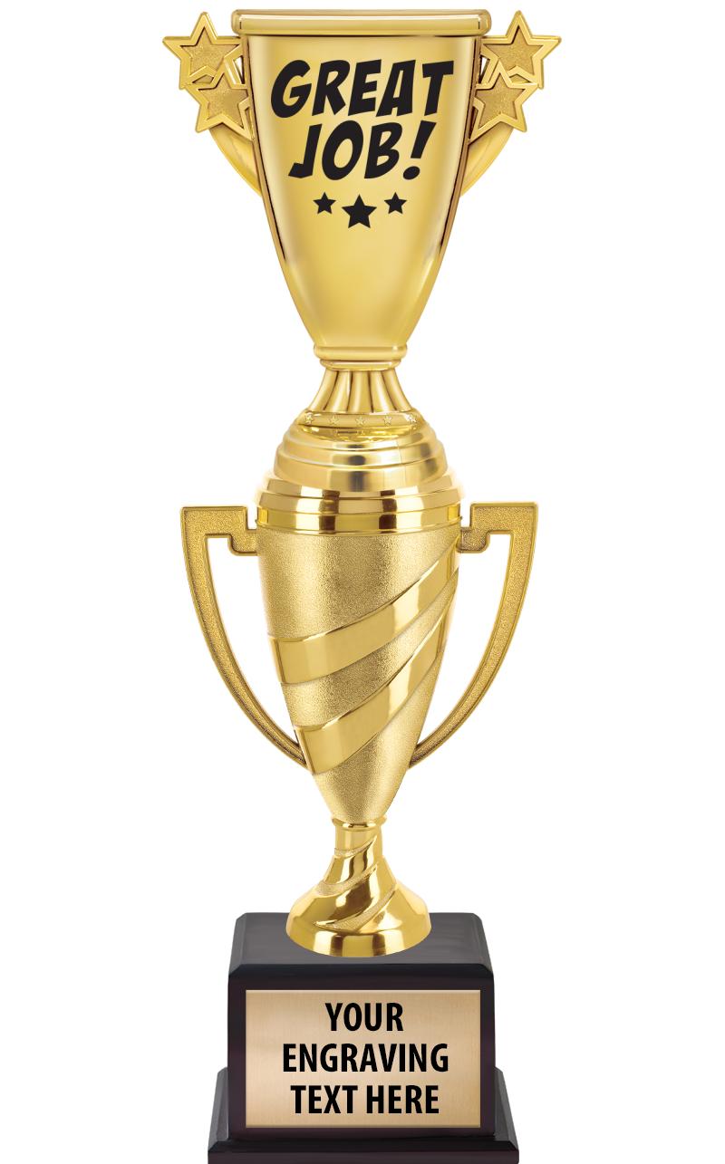 13"SWIRL CUP WOOD BS W FIG TRP