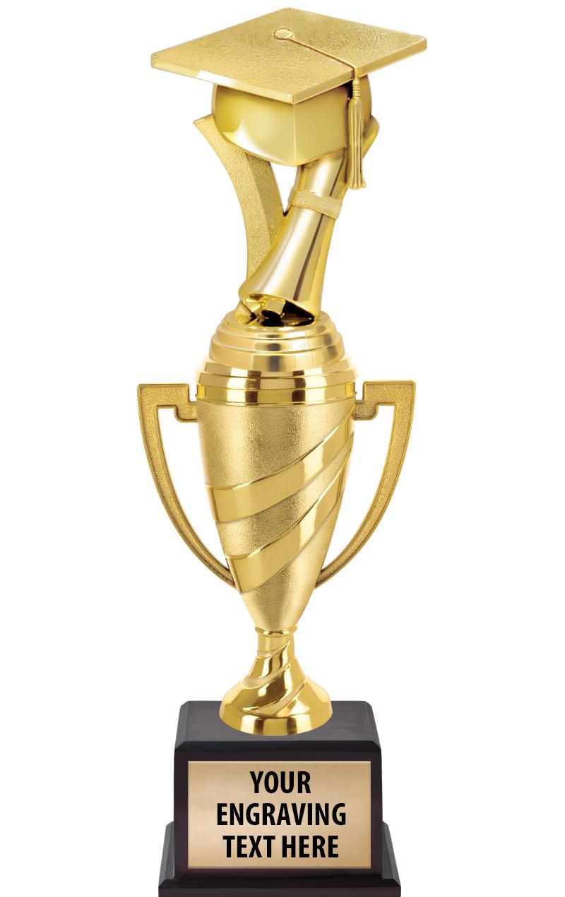 13"SWIRL CUP WOOD BS W FIG TRP