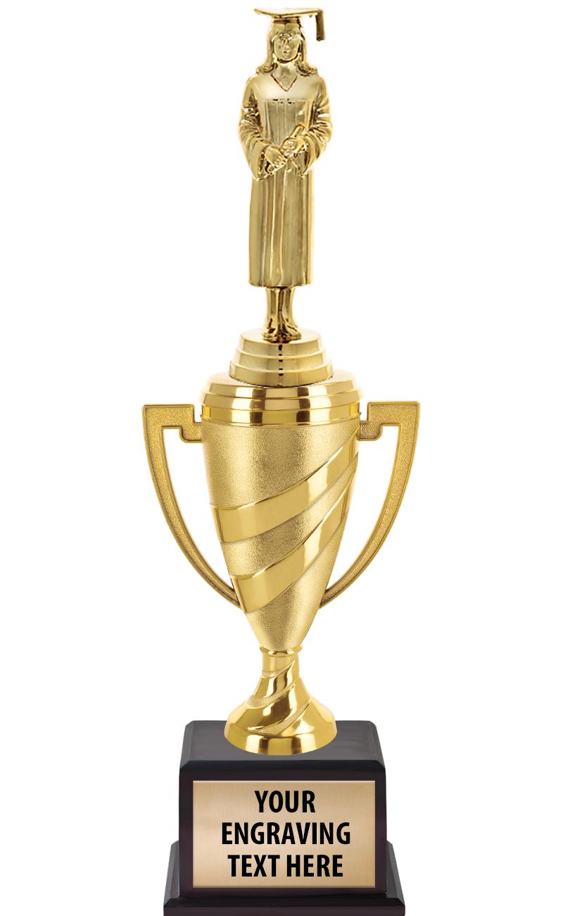 13"SWIRL CUP WOOD BS W FIG TRP