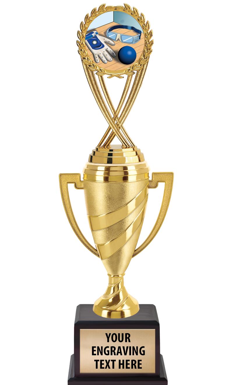 13"SWIRL CUP WOOD BS W FIG TRP