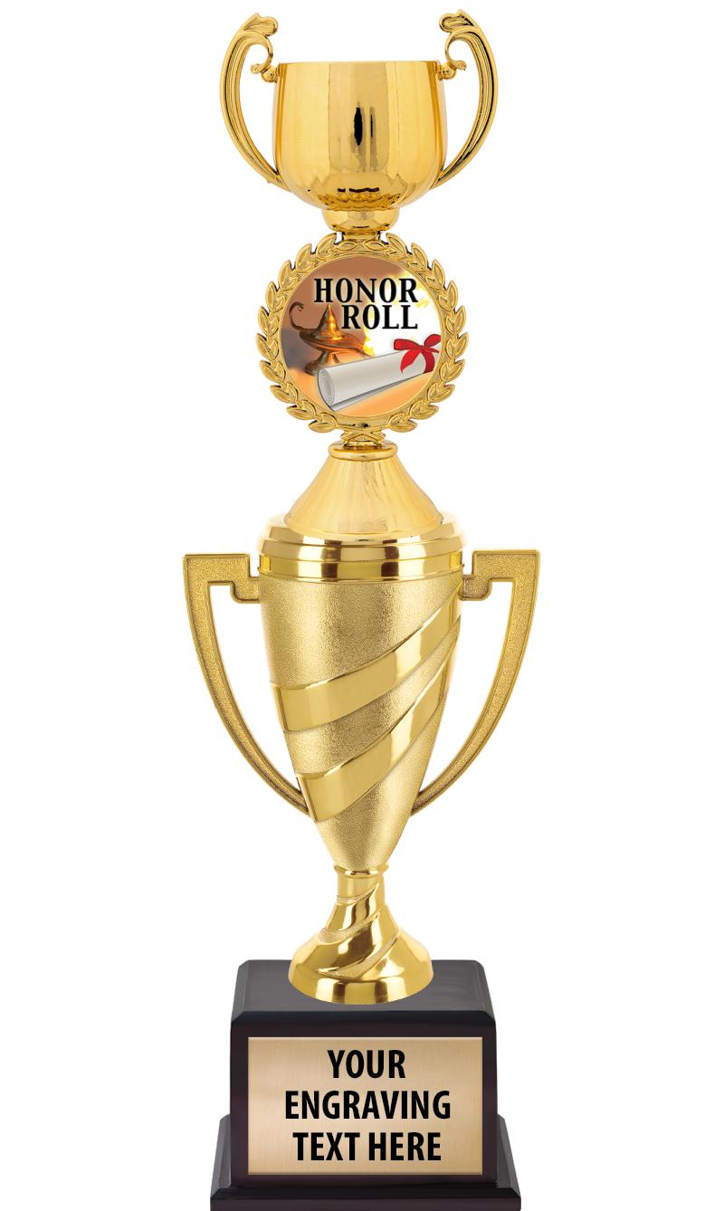 13"SWIRL CUP WOOD BS W FIG TRP