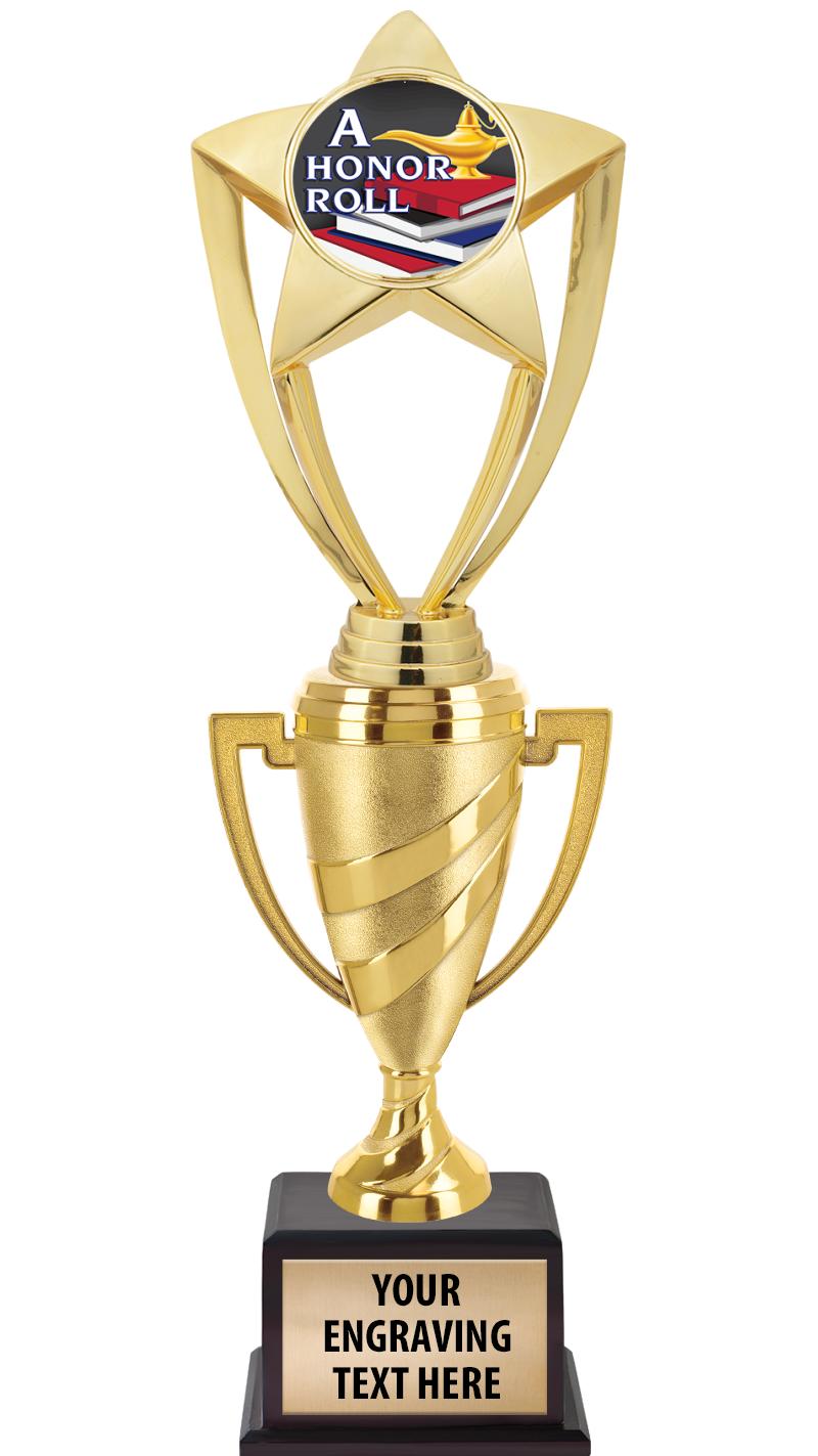 13"SWIRL CUP WOOD BS W FIG TRP