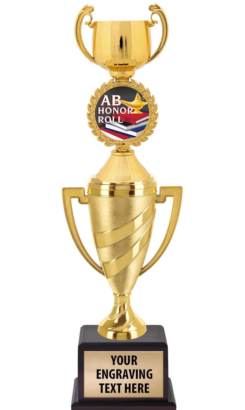 13"SWIRL CUP WOOD BS W FIG TRP