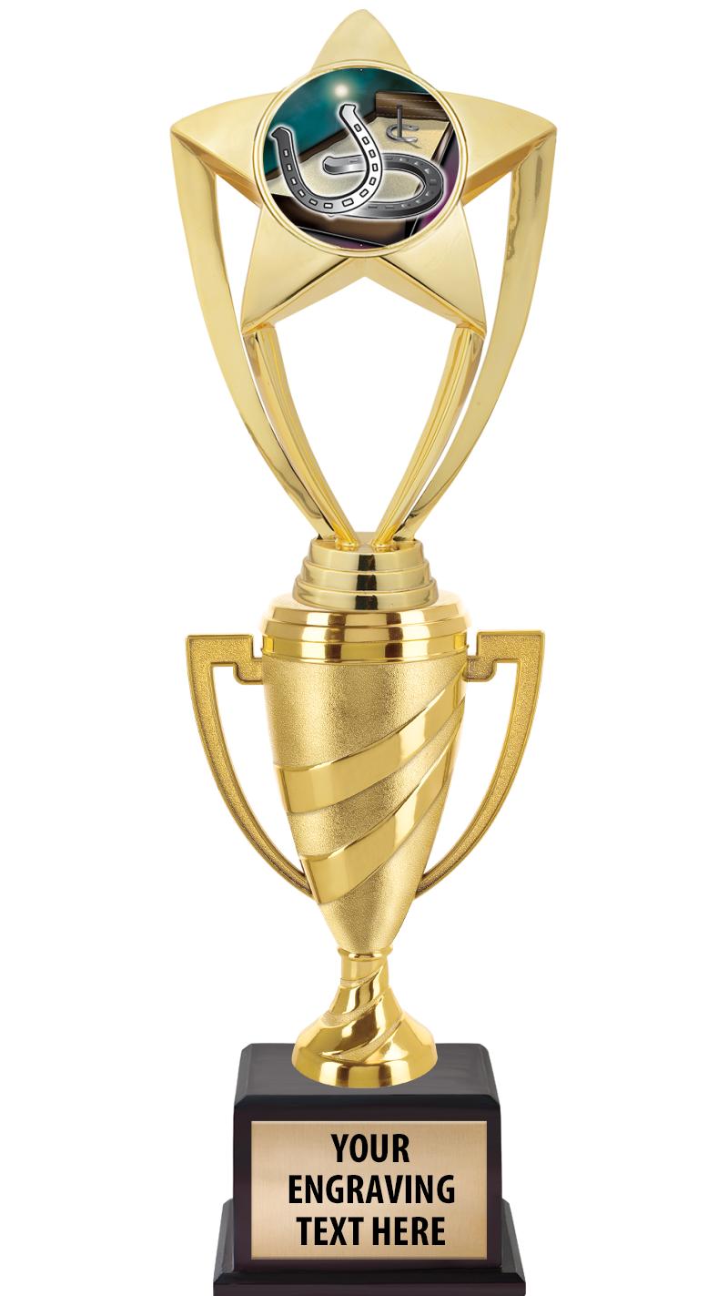 13"SWIRL CUP WOOD BS W FIG TRP